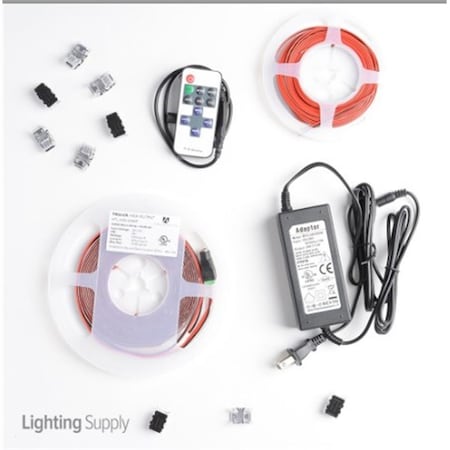 American Lighting 16.4 ft. 24V 3000K High Output Trulux Tunable Tape Light Kit, IP54 - White AM16137